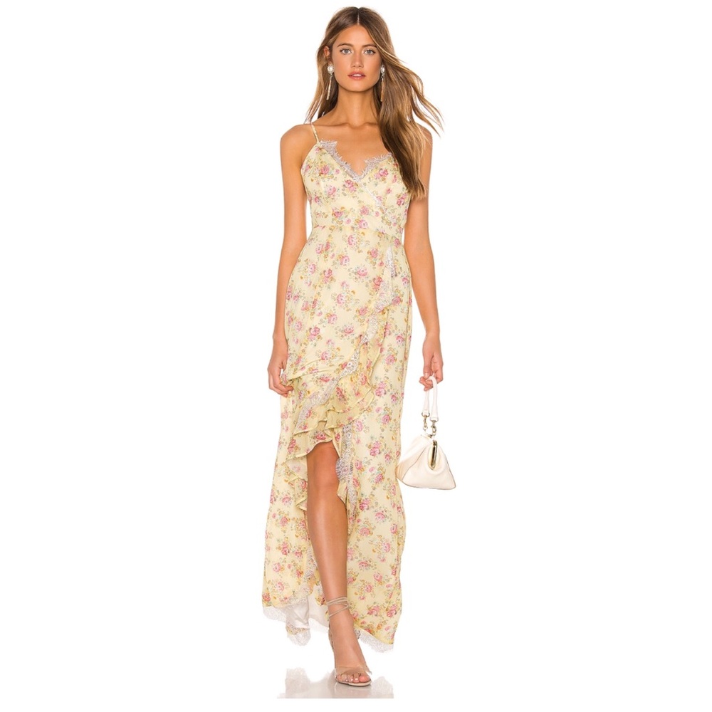 Majorelle Paisley Dress Yellow Maxi